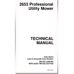 2653 (SN: 010001-) Professional Utility Mowers Technical Manual (TM1533)