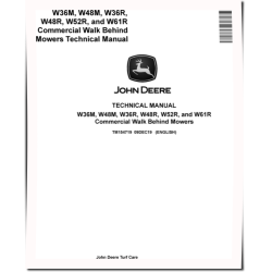 W36M, W36R, W48M, W48R, W52R and W61R Commercial Walk-Behind Mowers Technical Manual (TM154719)