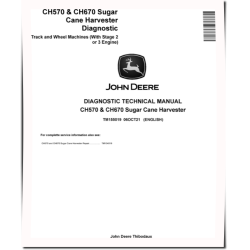 CH570 and CH670 Sugar Cane Harvesters Diagnostic Manual (TM155019)