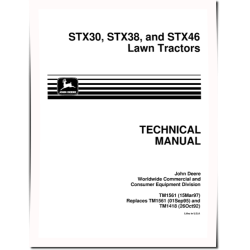 STX30, STX38 and STX46 Lawn Tractors Technical Manual (TM1561)