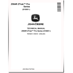 Z994R ZTrak Pro (SN: 010001-) Zero-Turn Mowers Technical Manual (TM156219)