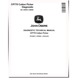 CP770 (SN: 200001-248999) Sugar Cane Harvesters Diagnostic Manual (TM156619)
