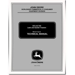 325 and 345 (SN: 010001-070000) Lawn Tractors Technical Manual (TM1574)