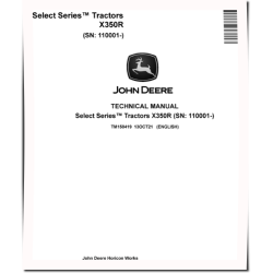 Select Series X350R Lawn Tractors (SN: 110001-150000) Technical Manual (TM158419)