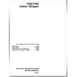 7450 and 7455 Cotton Strippers Technical Manual (TM1586)