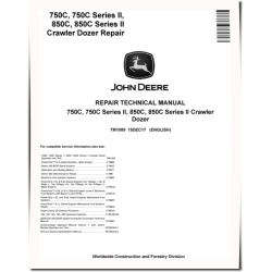 750C, 850C, Series II 750C and 850C Crawler Dozers Repair Manual (TM1589)