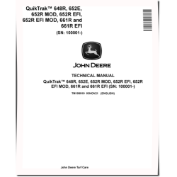 QuikTrak 648R, 652E, 652R (EFI, MOD) and 661R (EFI) Stand-On Mowers Technical Manual (TM158919)
