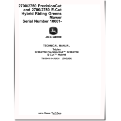 E-Cut Hybrid 2700, 2750, PrecisionCut 2700 and 2750 Riding Greens Mowers Technical Manual (TM159419)