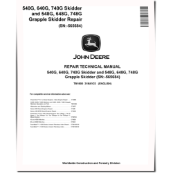540G, 640G, 740G Skidders, 548G, 648G and 748G Grapple Skidders Repair Manual (TM1600)
