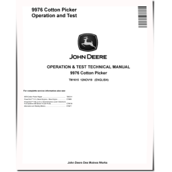9976 Cotton Pickers Operation and Test Manual (TM1615)