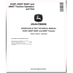 8100T, 8200T, 8300T and 8400T Tractors Operation and Test Manual (TM1622)