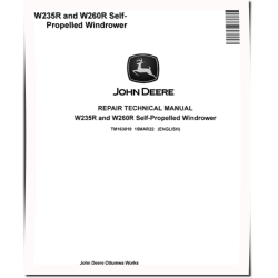W235R and W260R Self-Propelled Windrowers Repair Manual (TM163019)
