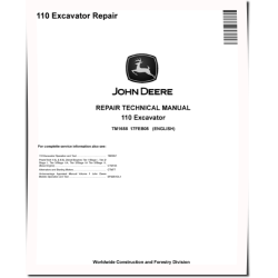 110 Crawler Excavators (Metric) Repair Manual (TM1658)