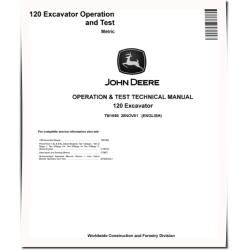 120 Crawler Excavators (Metric) Operation and Test Manual (TM1659)