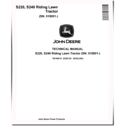 S220 and S240 (SN: 010001-) Riding Lawn Tractors Technical Manual (TM166519)