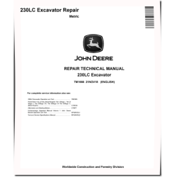 230LC Crawler Excavators (Metric) Repair Manual (TM1666)