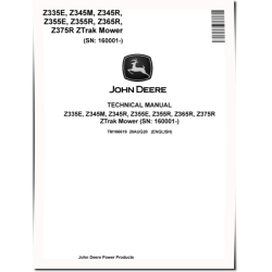 Z335E, Z345M, Z345R, Z355E, Z355R, Z365R and Z375R Ztrak Zero-Turn Mowers Technical Manual (TM166619)