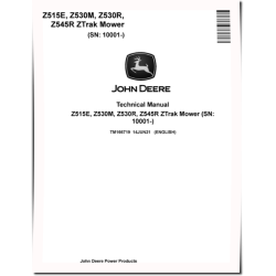Z515E, Z530M, Z530R and Z545R ZTrak Zero-Turn Mowers Technical Manual (TM166719)