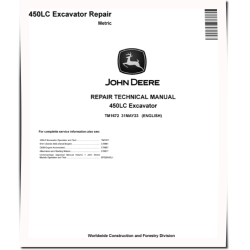 450LC Crawler Excavators (Metric) Repair Manual (TM1672)