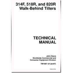 314F, 518R and 820R Walk-Behind Tillers Technical Manual (TM1687)