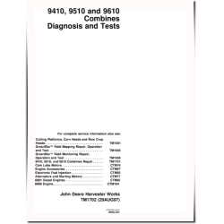 9410, 9510 and 9610 (SN: 675201-) Combines Diagnostic Manual (TM1702)