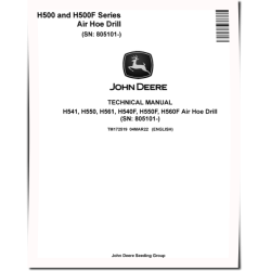 H540F, H541, H550, H550F, H560F and H561 Air Hoe Drills Technical Manual (TM172519)