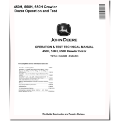 450H, 550H and 650H Crawler Dozers Operation and Test Manual (TM1743)