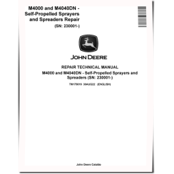 M4000 and M4040DN (SN: 230001-) Sprayers and Spreaders Repair Manual (TM175019)
