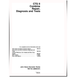 CTS II (SN: 675000-) Combines Diagnostic and Repair Manual (TM1752)