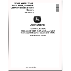 W36M, W36R, W48M, W48R, W52R and W61R Commercial Walk-Behind Mowers Technical Manual (TM176719)