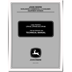 LTR155, LTR166 and LTR180 Lawn Tractors Technical Manual (TM1768)