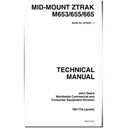 Z-Trak M653, M655 and M665 Mid-Mount Zero-Turn Mowers Technical Manual (TM1778)