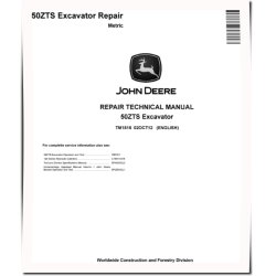 50ZTS Compact Excavators (Metric) Repair Manual (TM1818)