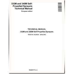 332M and 340M Self-Propelled Sprayers (Europe) Technical Manual (TM187319)