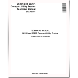2025R and 2026R (SN from A00001) Compact Utility Tractors Technical Manual (TM188619)
