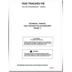 753G (SN: WC753GX002045-002063) Tracked Feller Bunchers Technical Manual (TM1887-2)