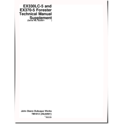 EX330LC-5 and EX370-5 (SN: 022001-) Foresters Technical Manual Supplement (TM1912)