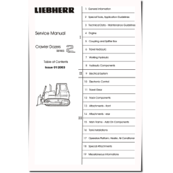 1050C, 950C, Liebherr 742 and 752 Crawler Dozers Repair Manual (TM1946)