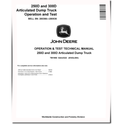 250D and 300D Articulated Dump Trucks (BELL SN: 200366-200536) Operation and Test Manual (TM1950)