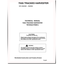 753G (SN: 002046-002063) Harvesters Technical Manual (TM1954)