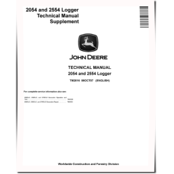 2054 and 2554 Excavator Loggers Technical Manual (TM2016)