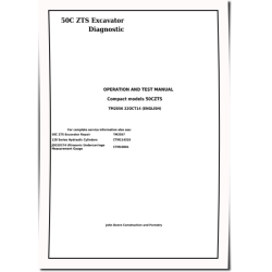 50C ZTS Compact Excavators Operation and Test Manual (TM2056)