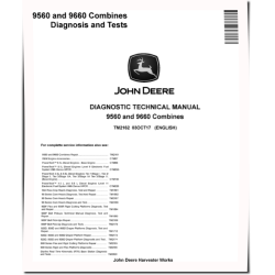 9560 (SN. from 705201) and 9660 (SN. from 705201) Combines Diagnostic Manual (TM2162)