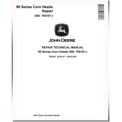 1290, 1291, 1293, 494, 592, 692, 693, 694, 892, 893 and 894 Corn Heads Repair Manual (TM2167)