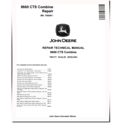 9660 CTS (SN. ftom 705401) Combines Repair Manual (TM2171)