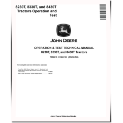8230T, 8330T and 8430T Tracked Tractors Operation and Test Manual (TM2215)