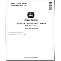 9996 Cotton Pickers Operation and Test Manual (TM2253)