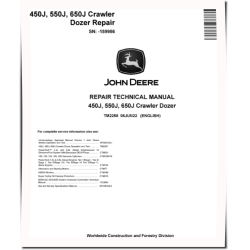 450J, 550J and 650J Crawler Dozers (SN. before 141666) Repair Manual (TM2258)