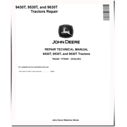 9430T, 9530T and 9630T Tracked Tractors Repair Manual (TM2268)
