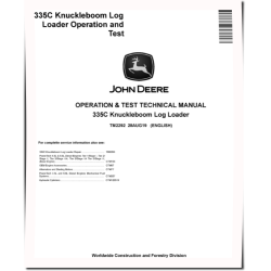 335C Knuckleboom Trailer Mount Log Loaders Operation and Test Manual (TM2292)